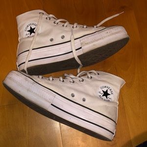 converse white high top platform DO NOT BUY ON HOLD